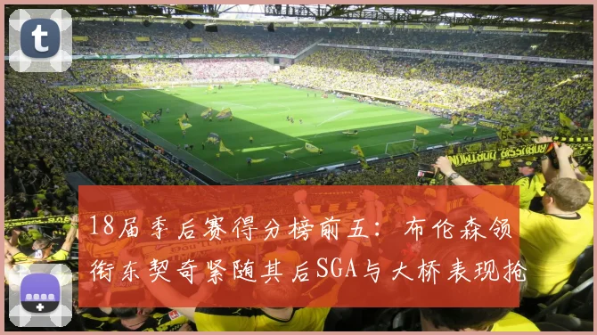 18届季后赛得分榜前五：布伦森领衔东契奇紧随其后SGA与大桥表现抢眼